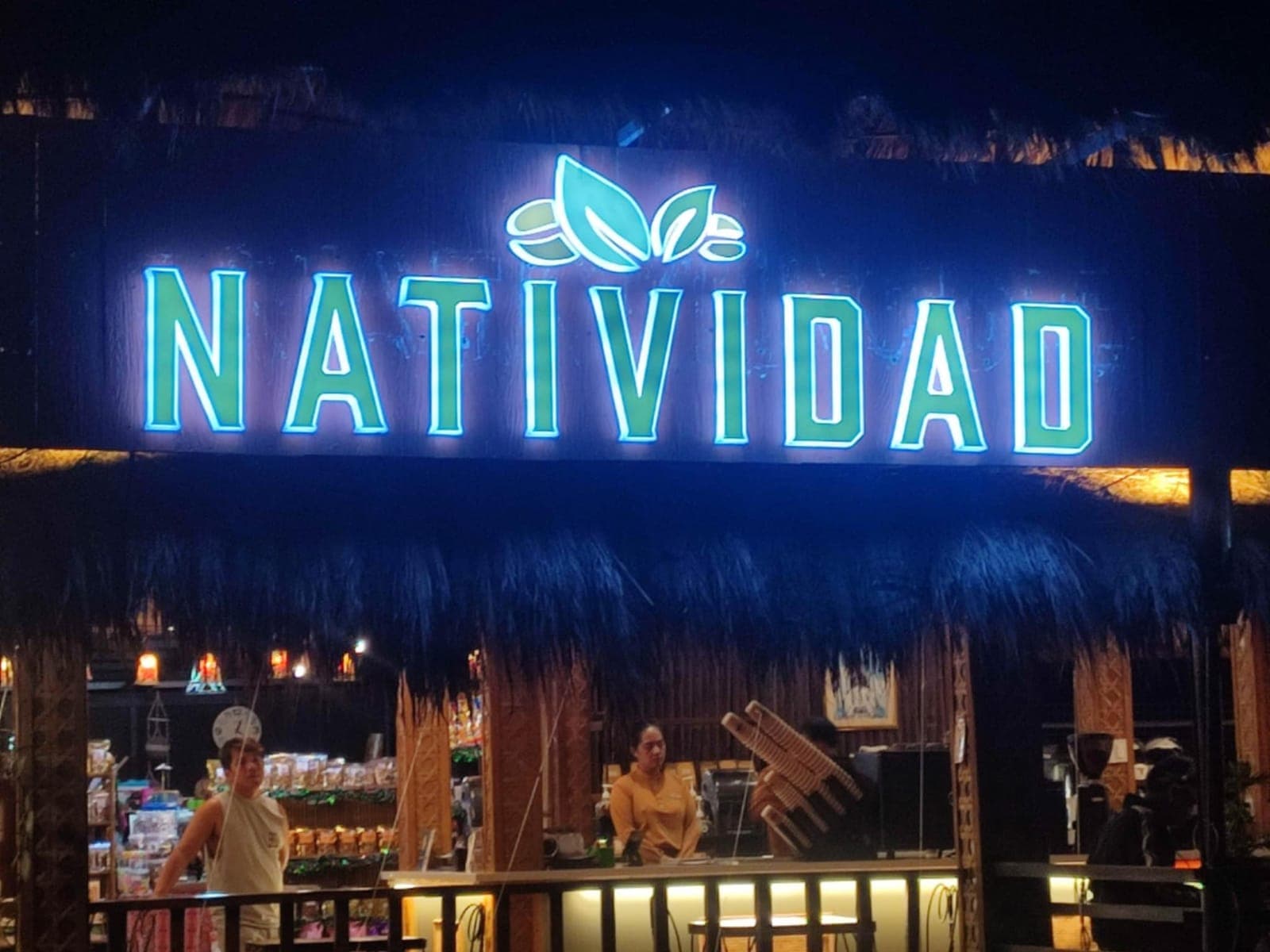 Natividad neon channel letter sign