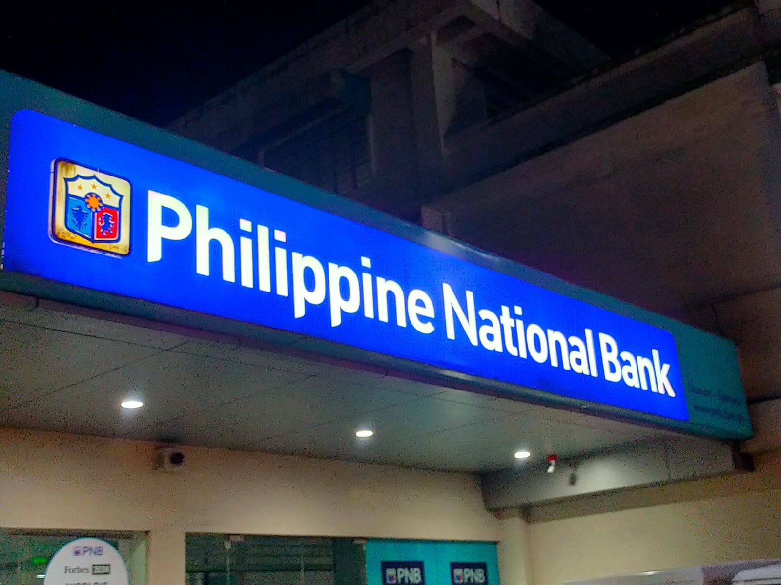 Philippine National Bank horizontal branch fascia sign