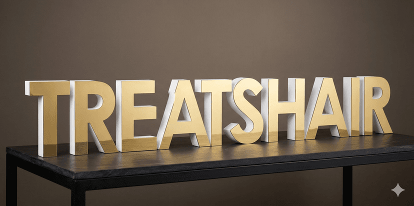 3D stainless steel channel letter sign mounted on a textured brick building facade